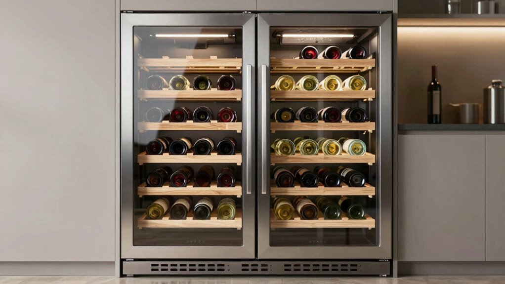 optimal dual zone wine fridge