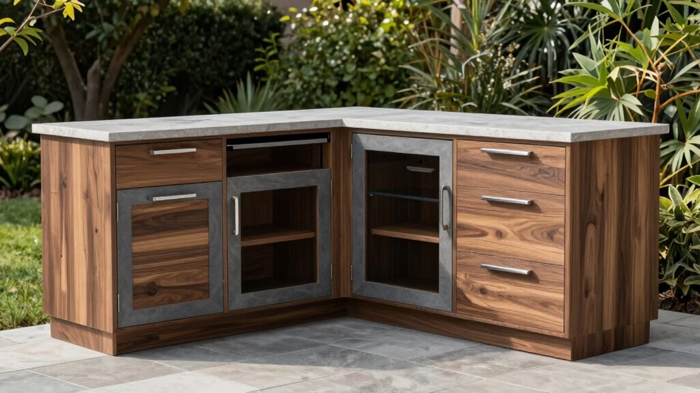 outdoor kitchen cabinet considerations