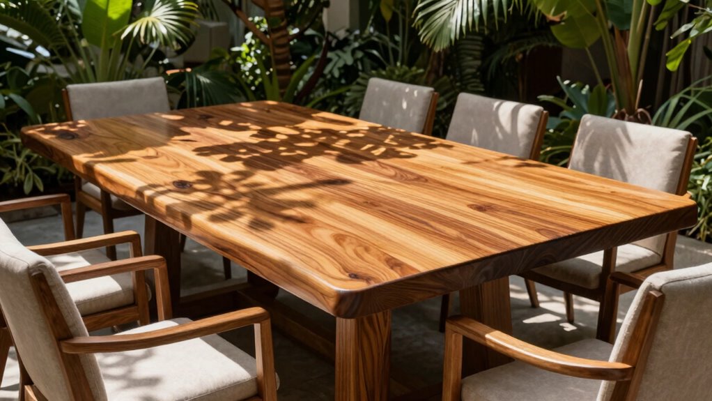 outdoor teak table selection