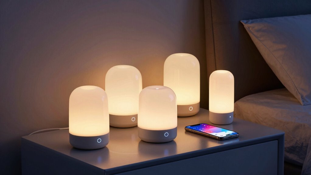 top app controlled bedside lamps