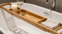 top bamboo bathtub caddy trays