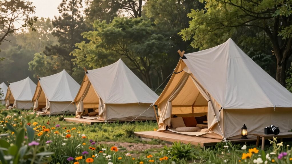 top canvas glamping tents