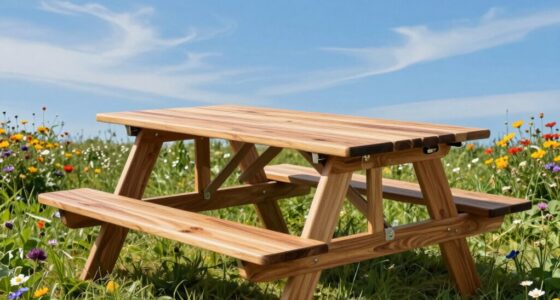 top folding acacia picnic tables