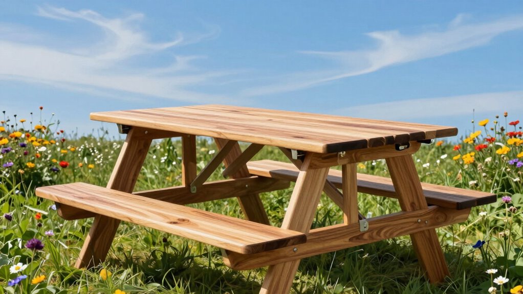 top folding acacia picnic tables