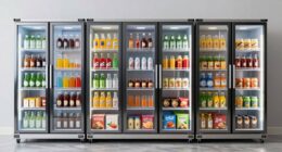 top glass door mini fridges