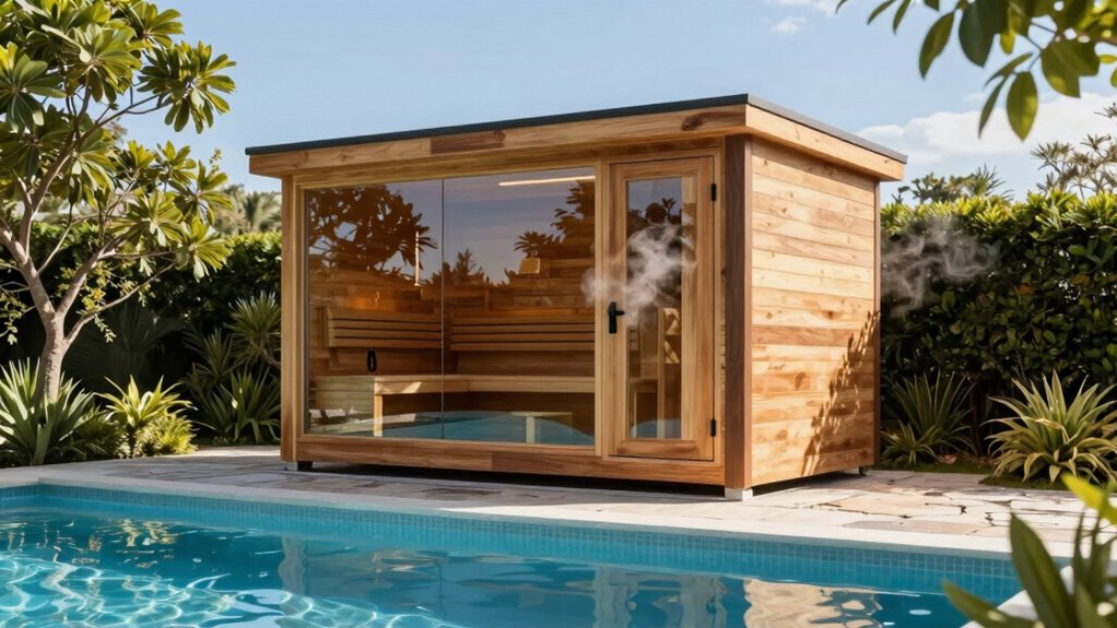 top outdoor pool sauna options