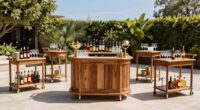 top outdoor teak bar carts