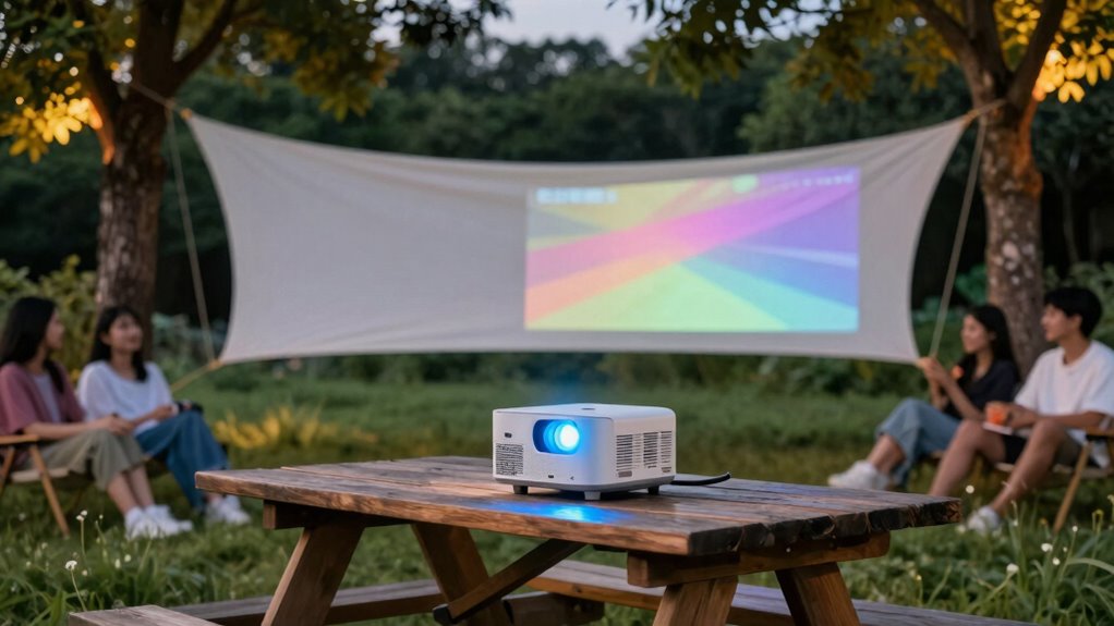 top portable outdoor projectors
