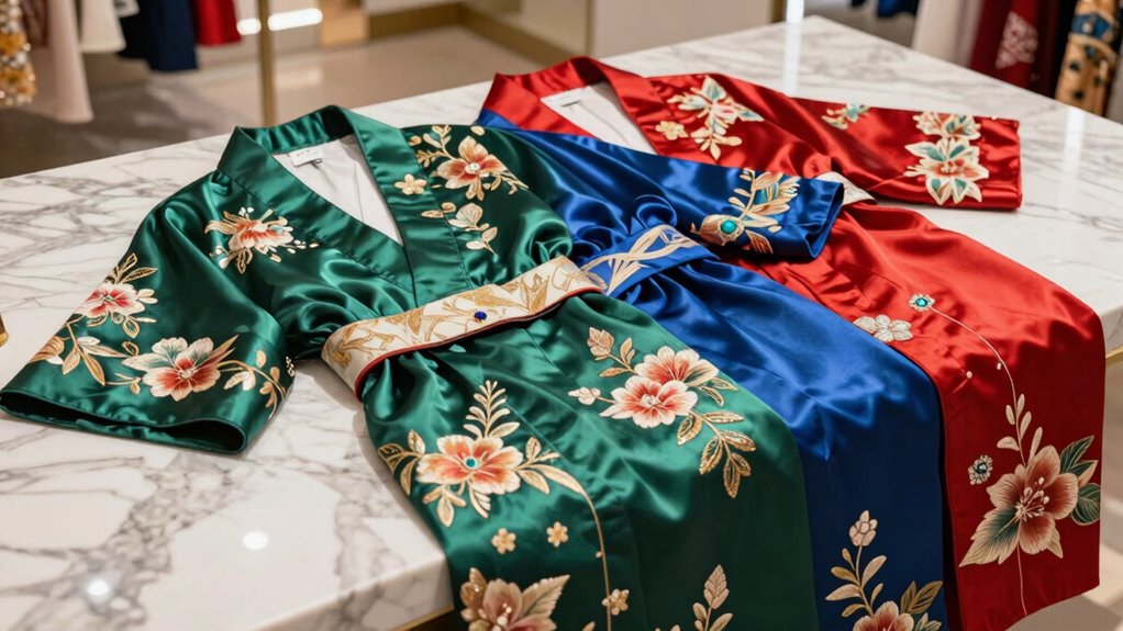 top silk kimono robes