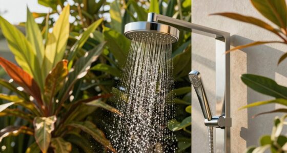 top stainless steel outdoor showers