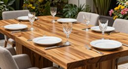 top teak outdoor dining