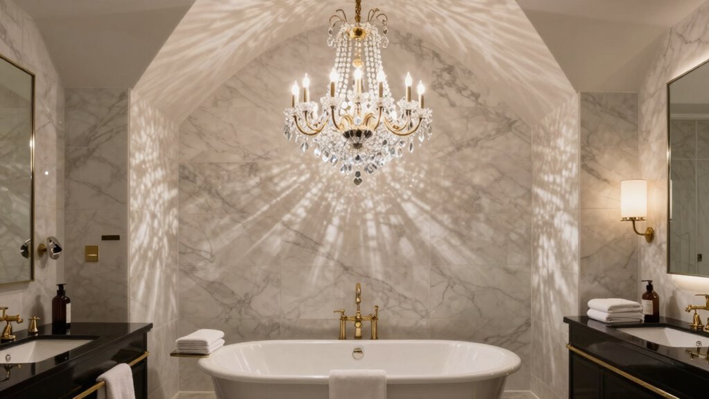bathroom chandelier debate resolved