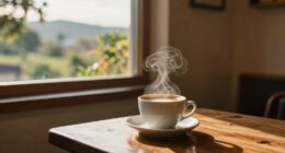 coffee silence open window