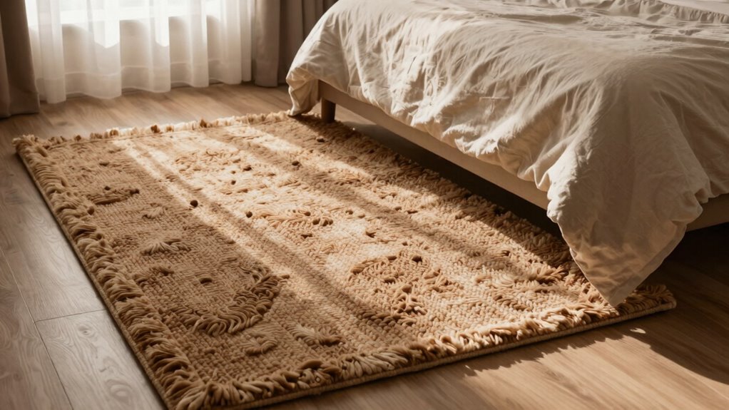 color coordinated rug placement harmony