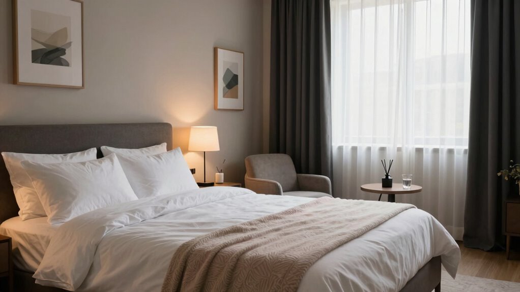 comfortable calming bedroom environment