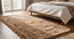 comforting grounding bedroom rug