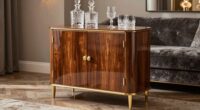 elegant timeless bar storage