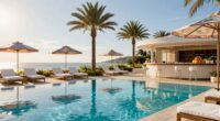 luxurious inviting poolside ambiance