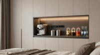 luxury bedroom beverage stations