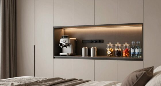 luxury bedroom beverage stations