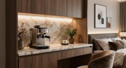 luxury coffee station bedroom
