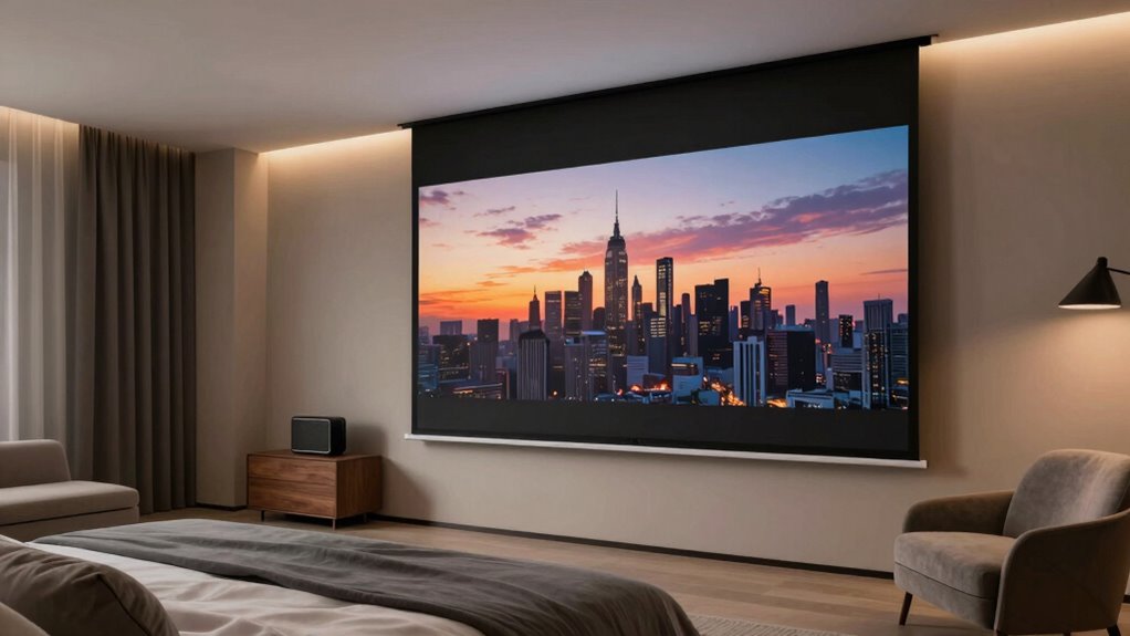 motorized screens enhance bedrooms