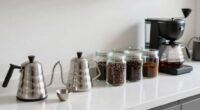 organized coffee tools look better