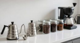 organized coffee tools look better