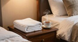 small hotel bedroom ritual