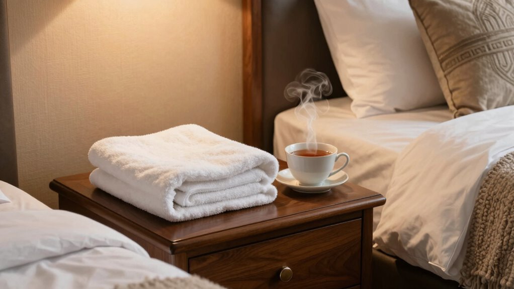 small hotel bedroom ritual
