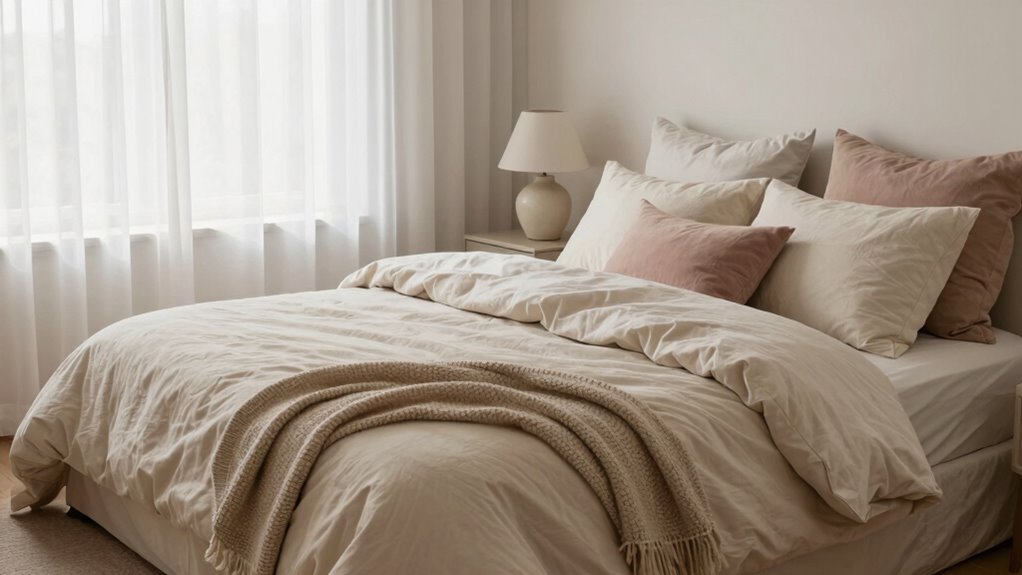 soft layered bedroom decor