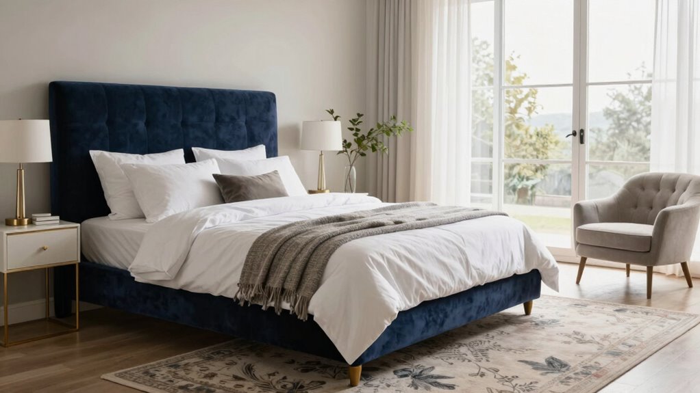 sophisticated curated bedroom ambiance