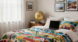 travel inspired bedroom decor