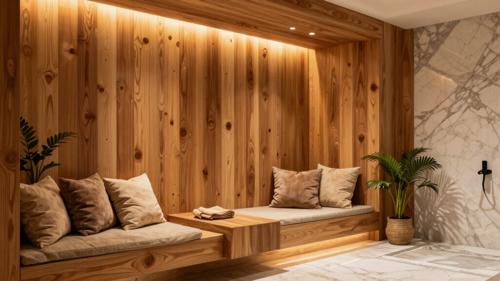 warm wood creates calm