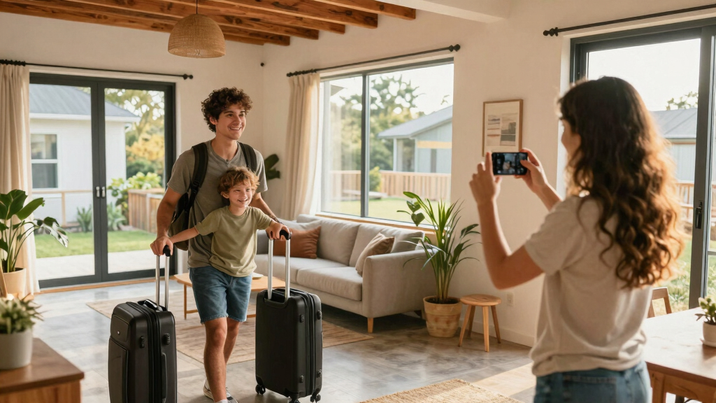Family checks into Airbnb for the first time. Then find pictures of themselves on the wall: ‘Spiraling’